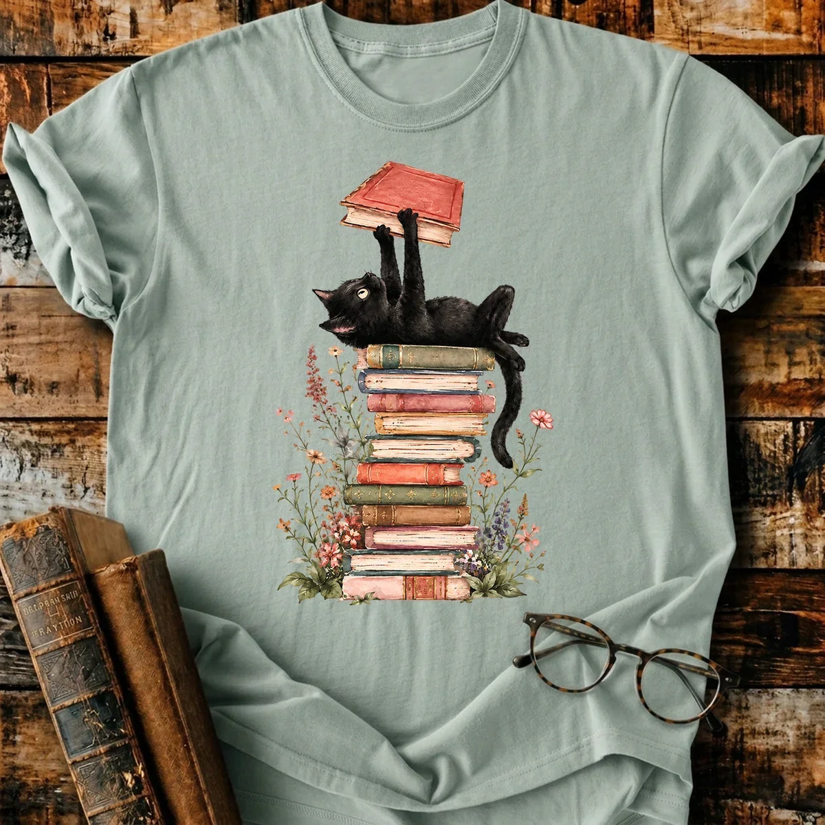 Literary Cat T-Shirt