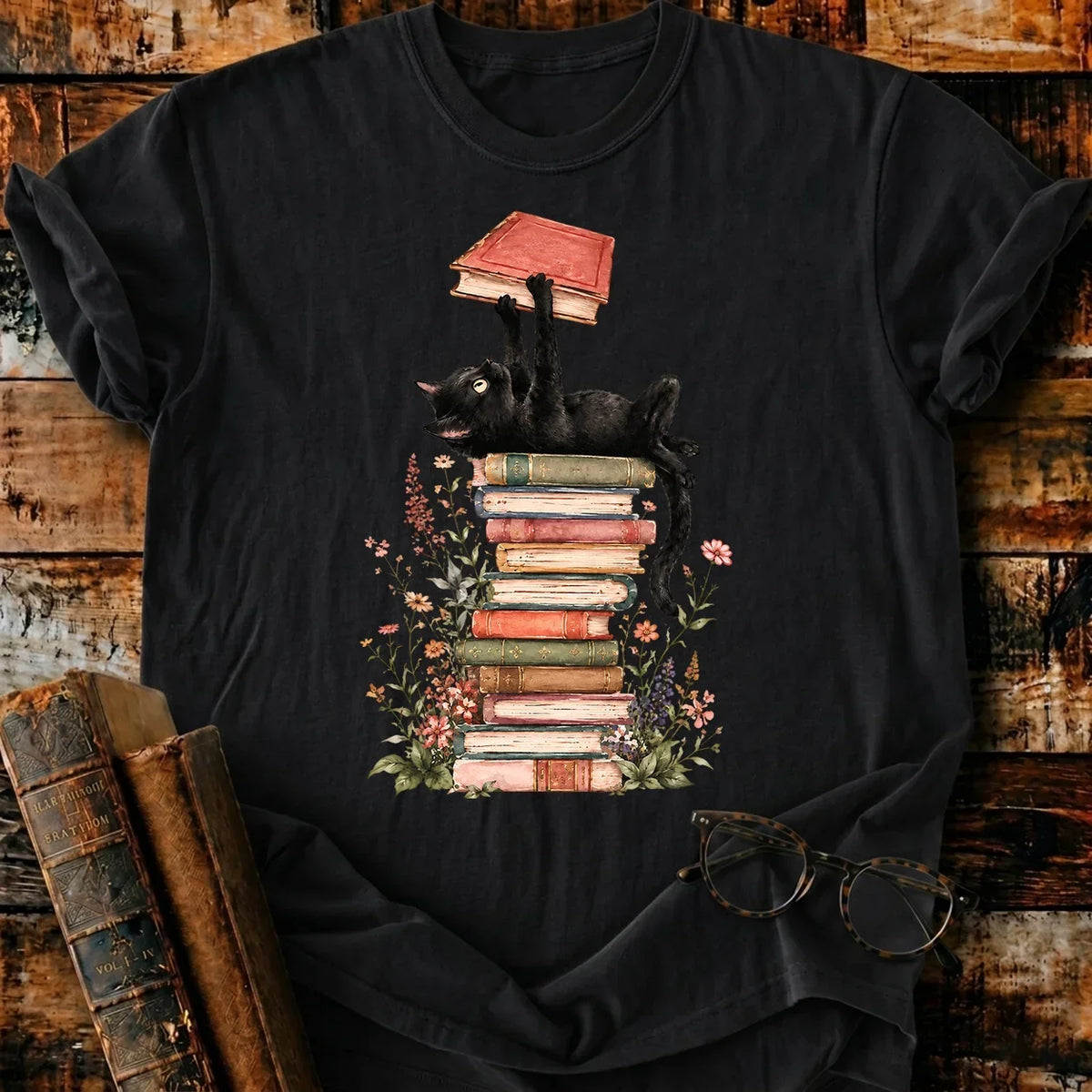 Literary Cat T-Shirt