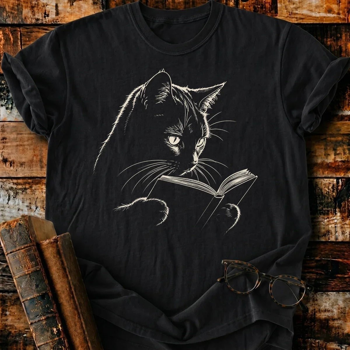 Bookish Cat T-Shirt