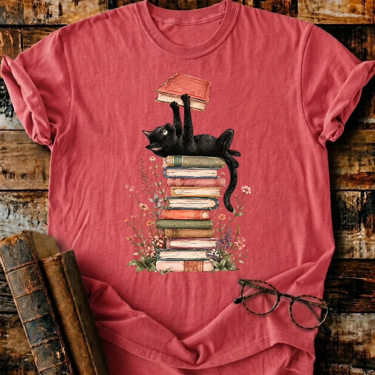 Literary Cat T-Shirt