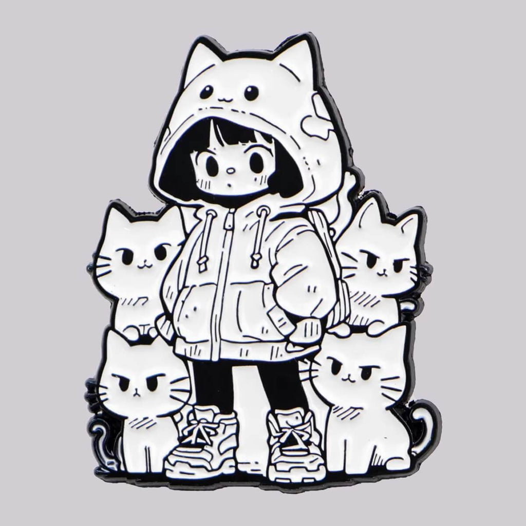 "Cat Hoodie Squad" Pin
