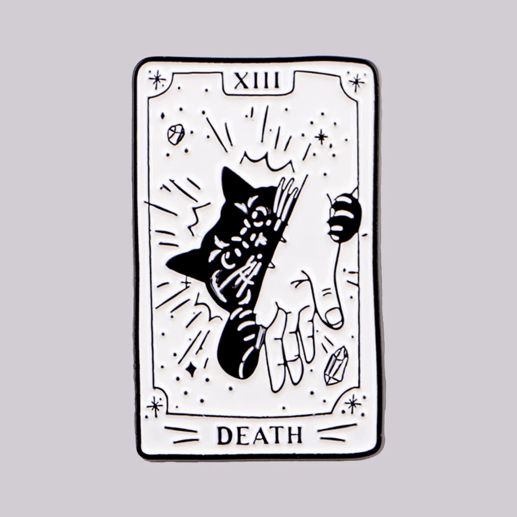 "Death (XIII)" Tarot Cat Pin