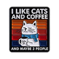 "I Like Cats and Coffee" Pin