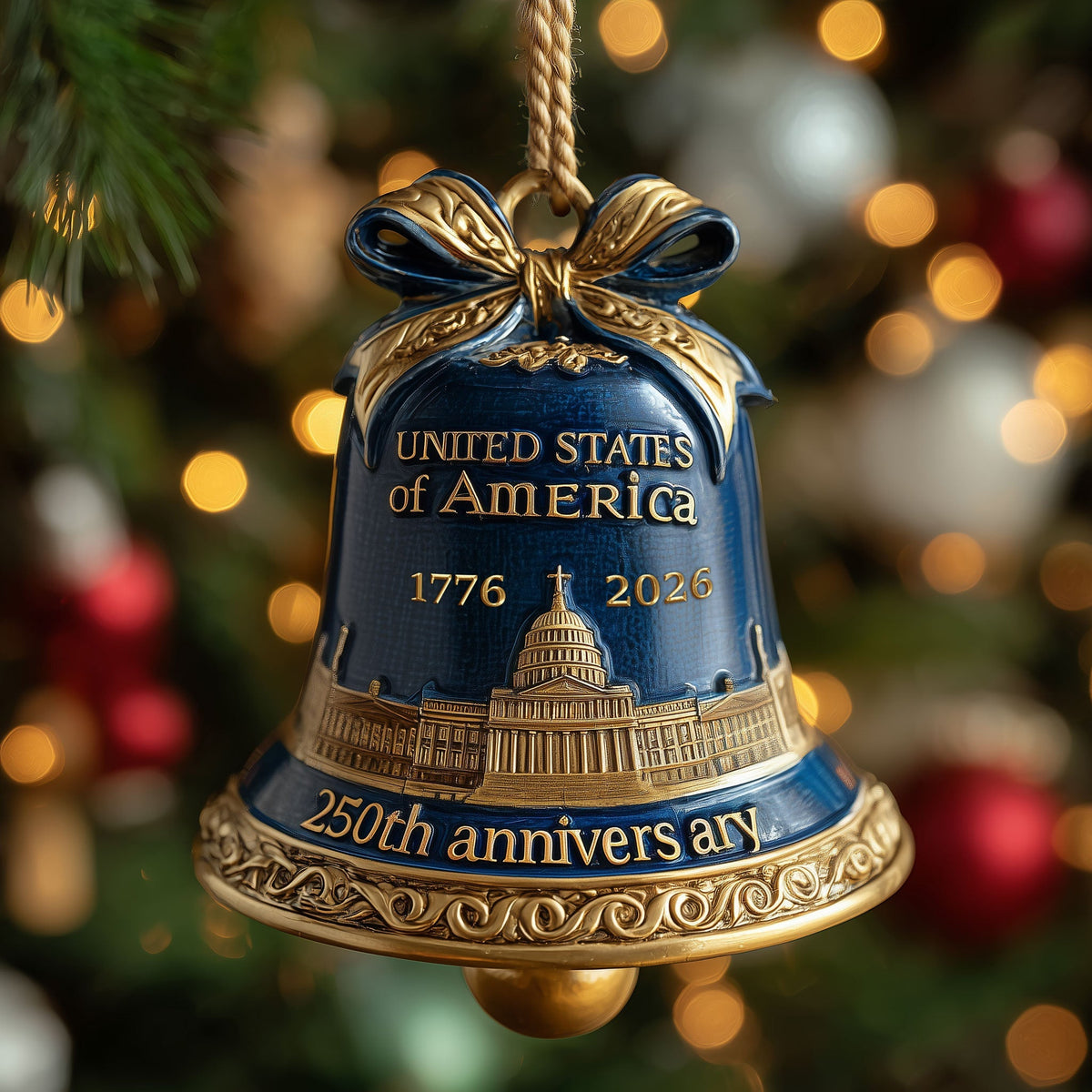 250th Anniversary Bell Mica Ornament