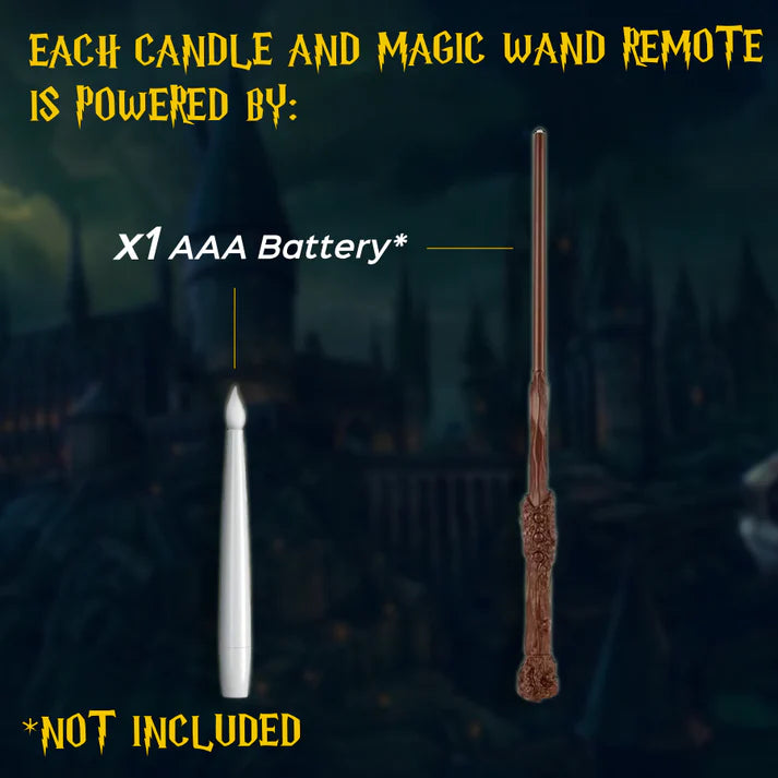Floating Flameless Candle with Magic Wand