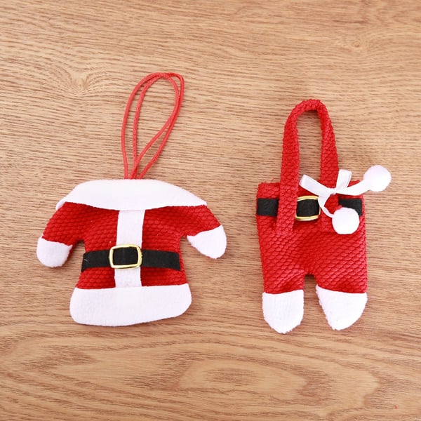 6 Pieces Christmas Silverware Holders Knife Fork Pouch Bag