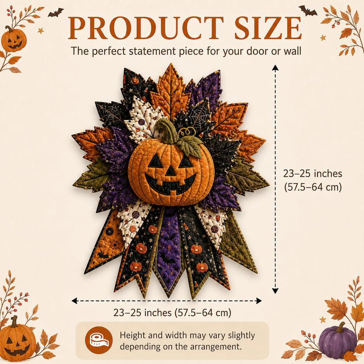 Beginner-Friendly Oversized Halloween Character Quilted Door Hanger Sewing Kit | Complete Kit with All Tools & Step-by-Step Guide Included