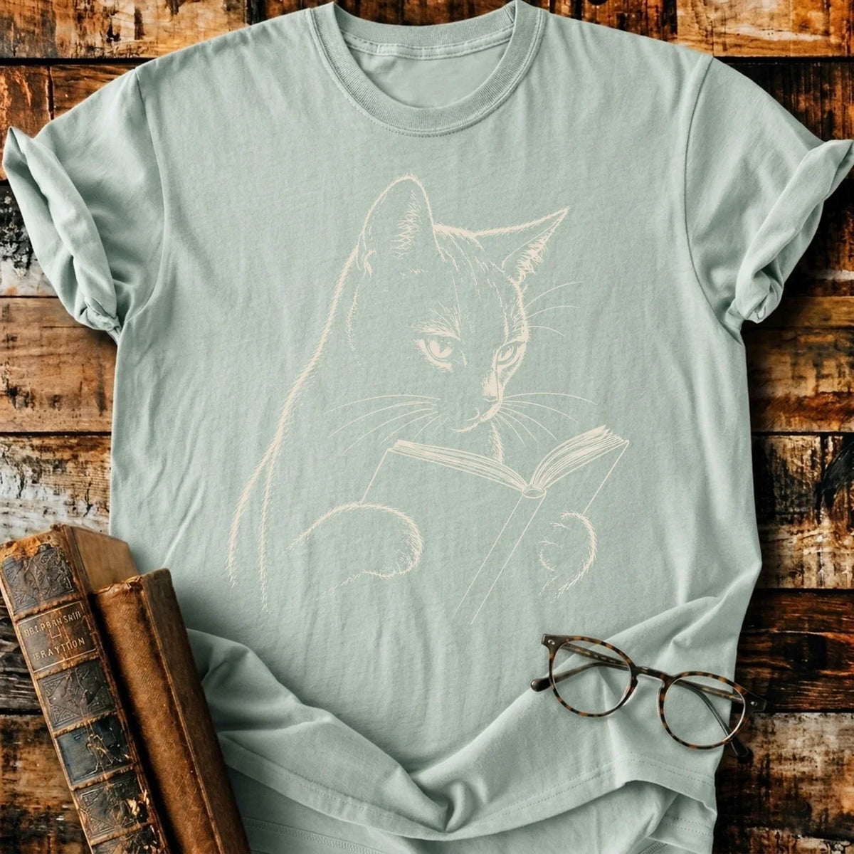 Russian Blue Reading T-Shirt