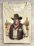 Bald Eagle Uncle Sam Hat USA Flag White House 250th Anniversary Splatter Print Crew Neck Tee