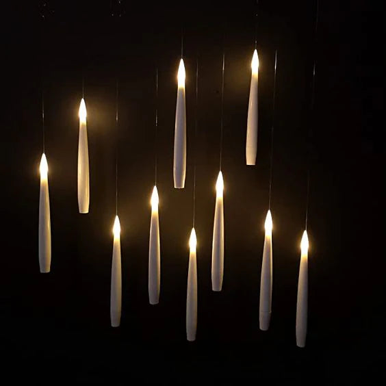 Floating Flameless Candle with Magic Wand