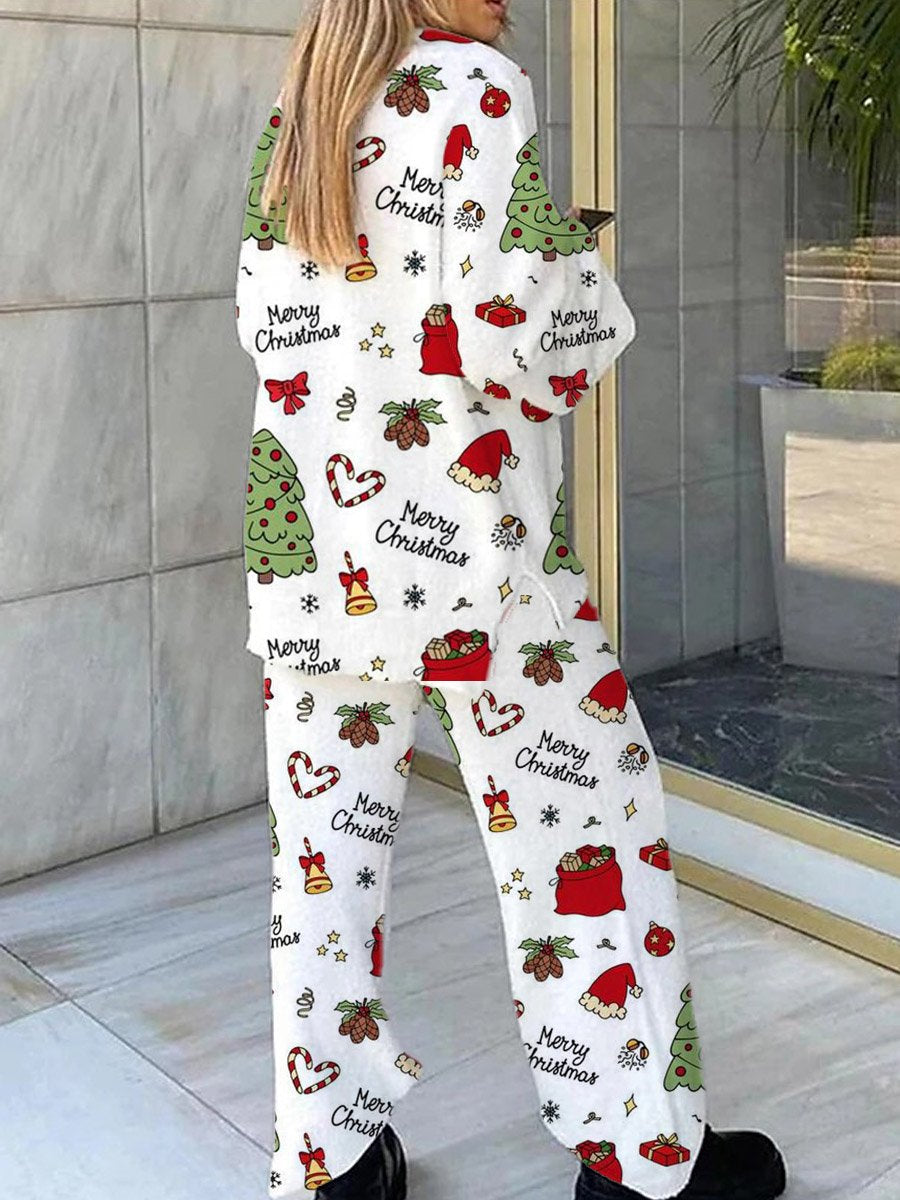 Merry Christmas Loungewear Set For Women