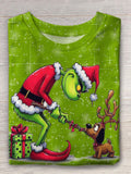 Christmas Grinch Puppy Crew Neck T-shirt